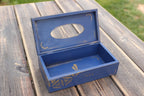 Box na kapesníky – Modrý ornament