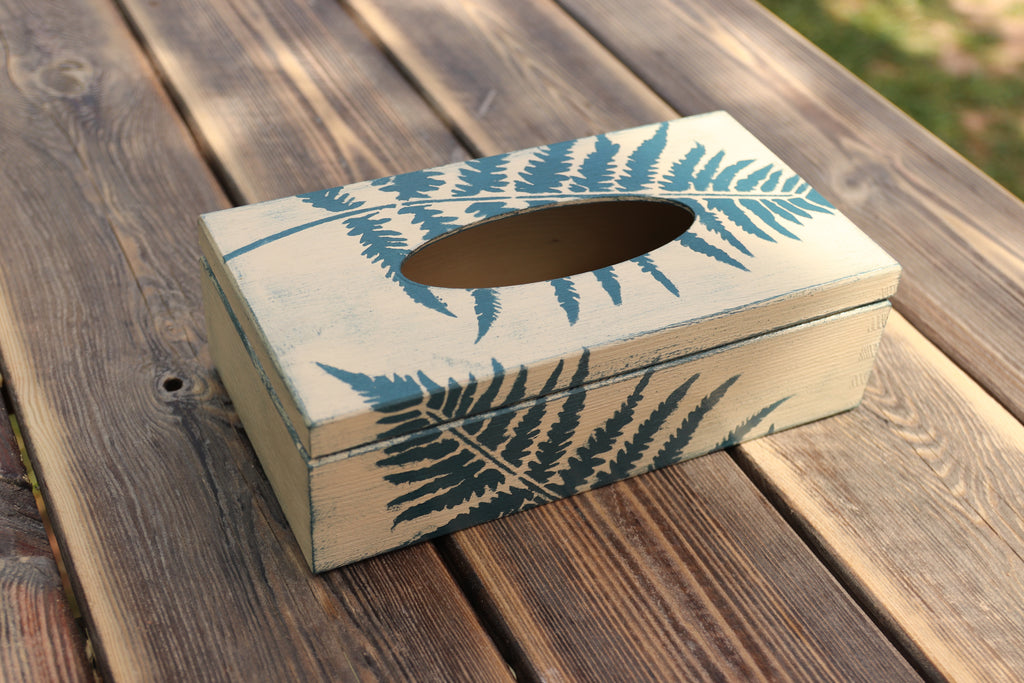 Box na kapesníky – Dotek kapradin