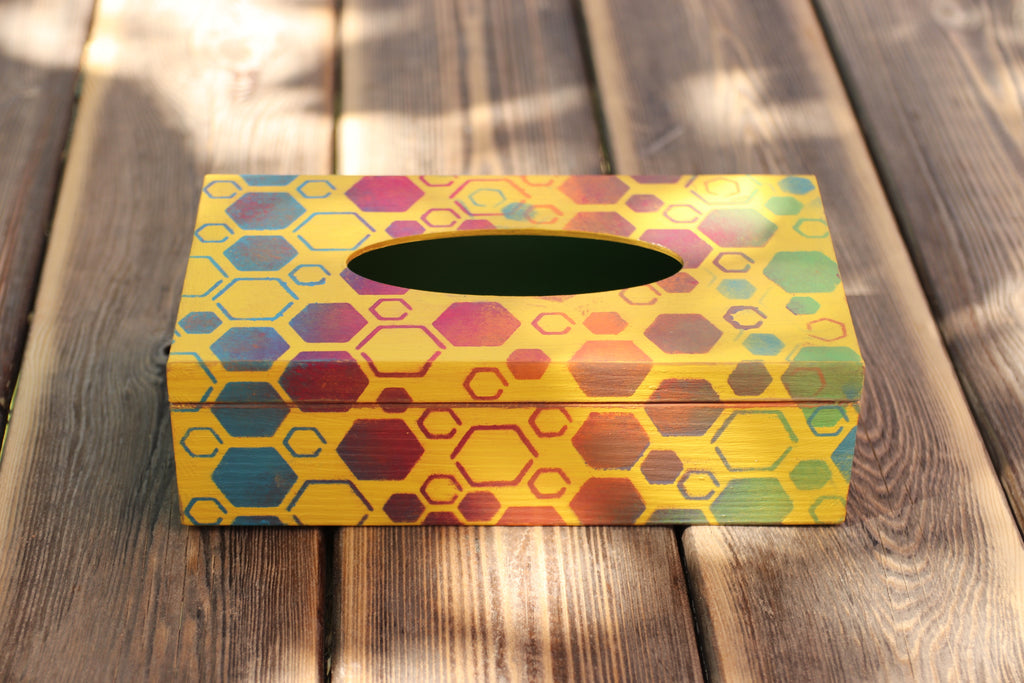 Box na kapesníky – Barevná geometrie