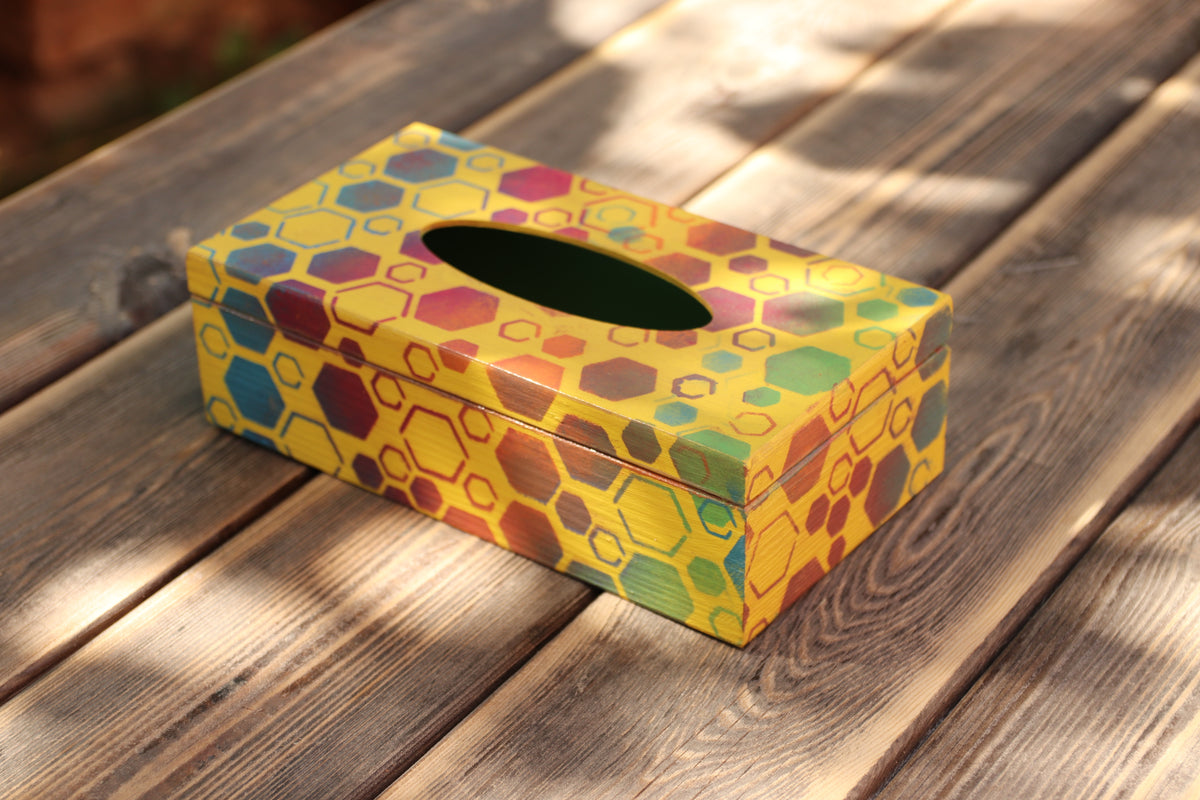 Box na kapesníky – Barevná geometrie