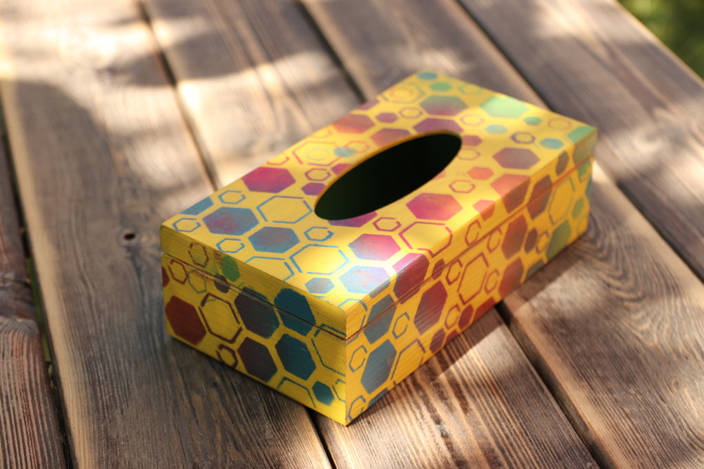 Box na kapesníky – Barevná geometrie