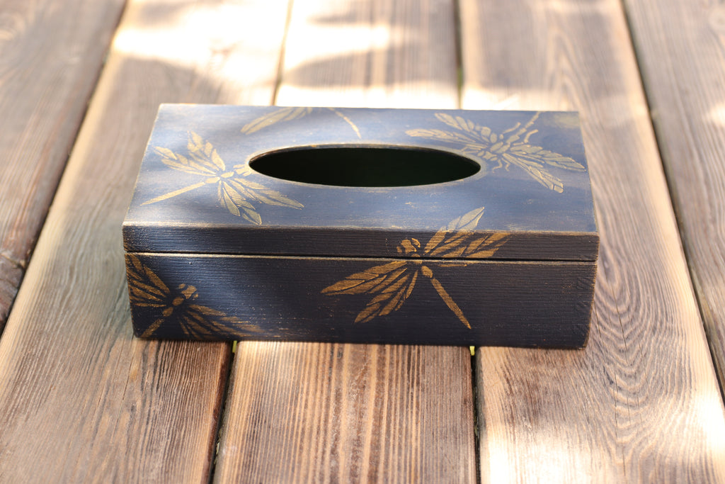Box na kapesníky – Zlaté vážky