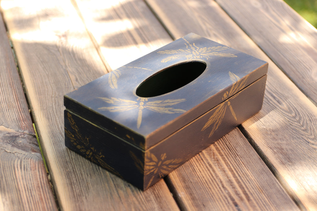 Box na kapesníky – Zlaté vážky