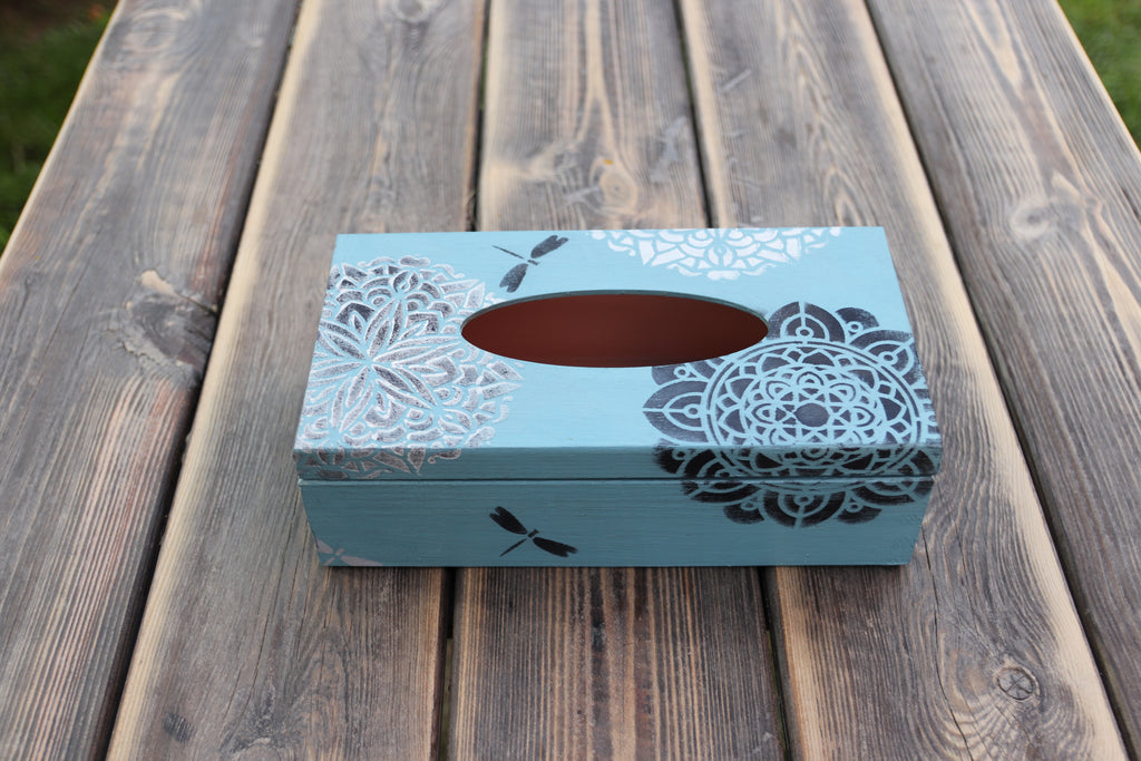 Box na kapesníky – Tyrkysová mandala