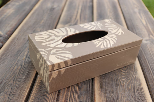 Box na kapesníky – Přírodní monstera