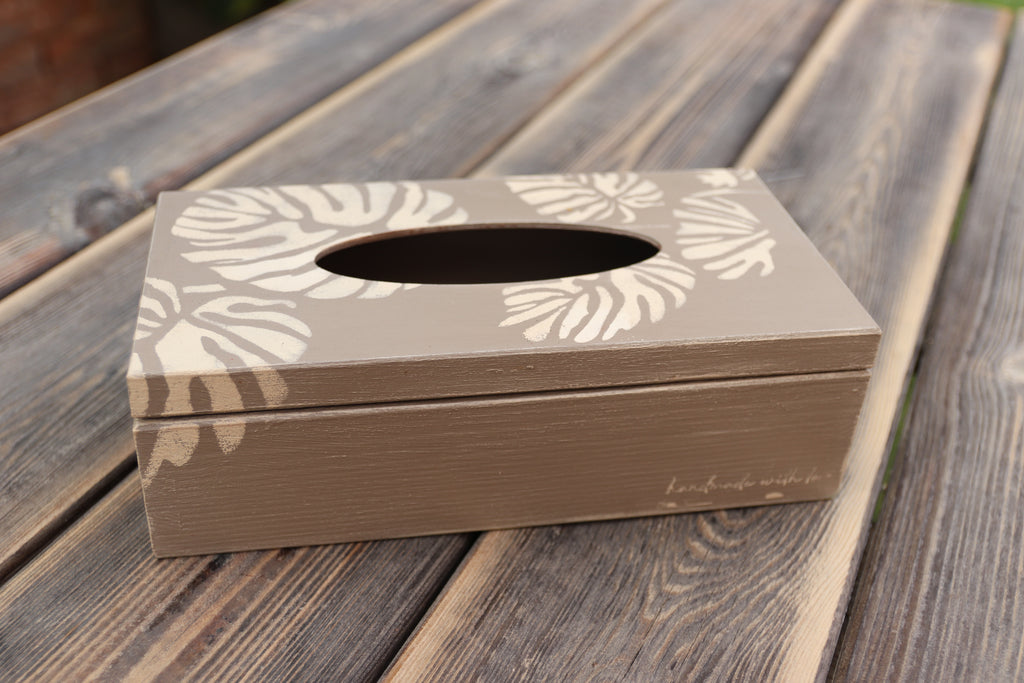 Box na kapesníky – Přírodní monstera