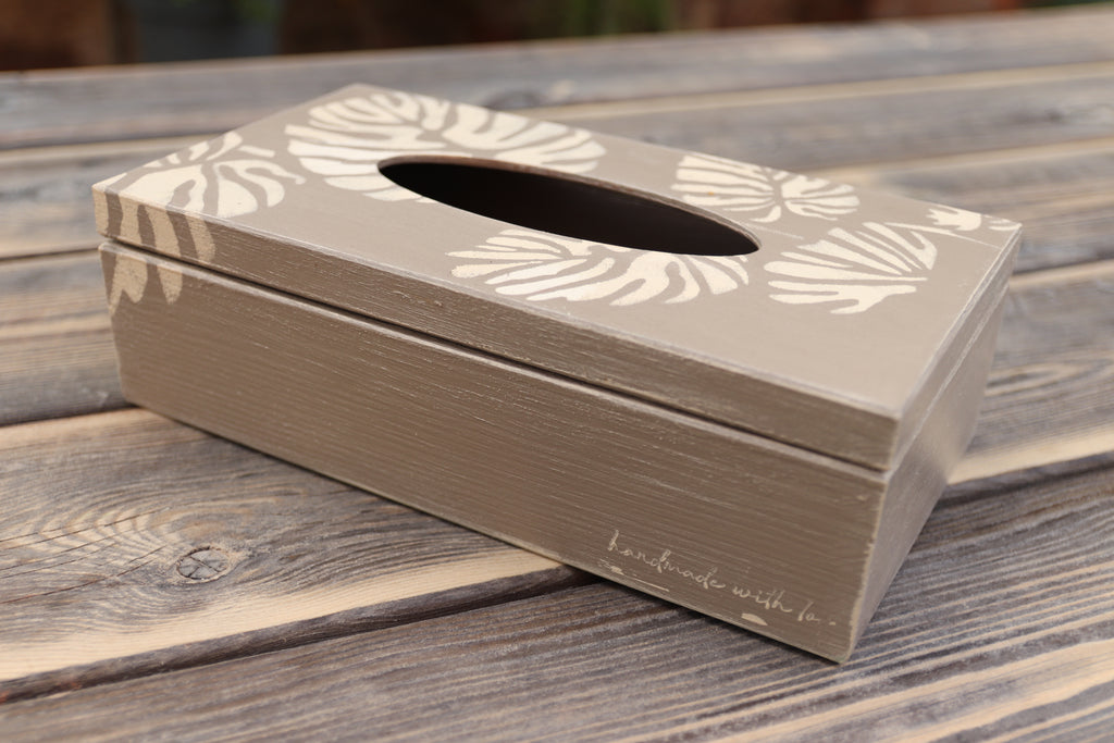 Box na kapesníky – Přírodní monstera